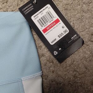 Under Armour Light Blue and White Leggings